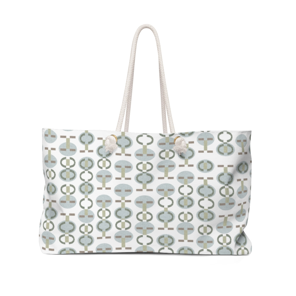 Telegraph Code Weekender Bag in Aqua