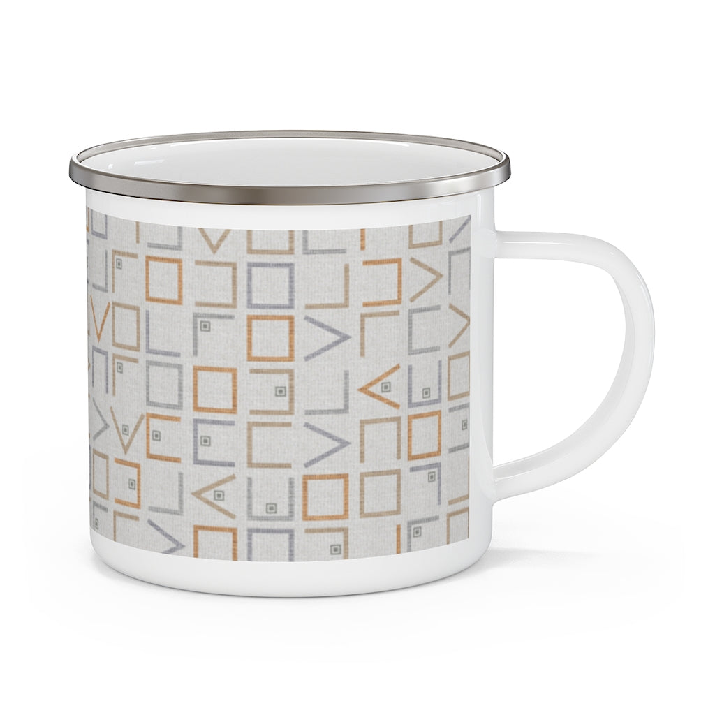 Encode Code Enamel Mug in Warm Gray