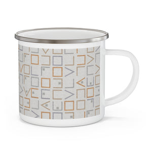 Encode Code Enamel Mug in Warm Gray