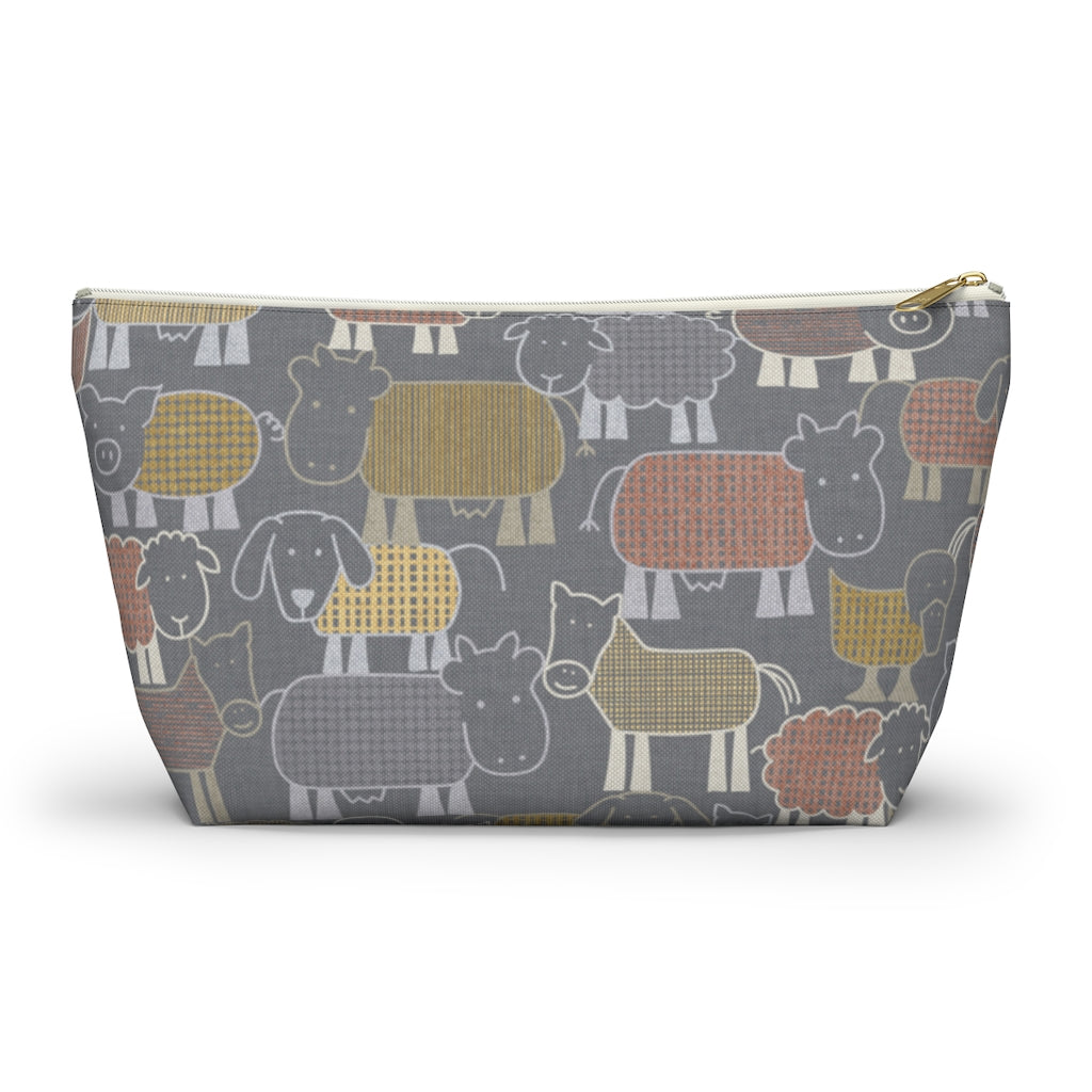 Animal Farm Accessory Pouch w T-bottom in Gray