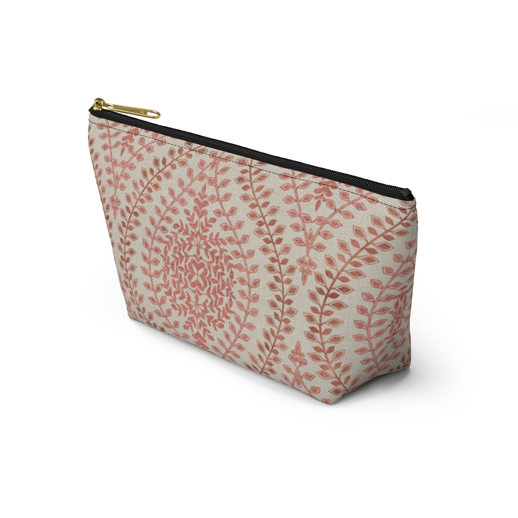 Mumbai Lace Accessory Pouch w T-bottom in Pink