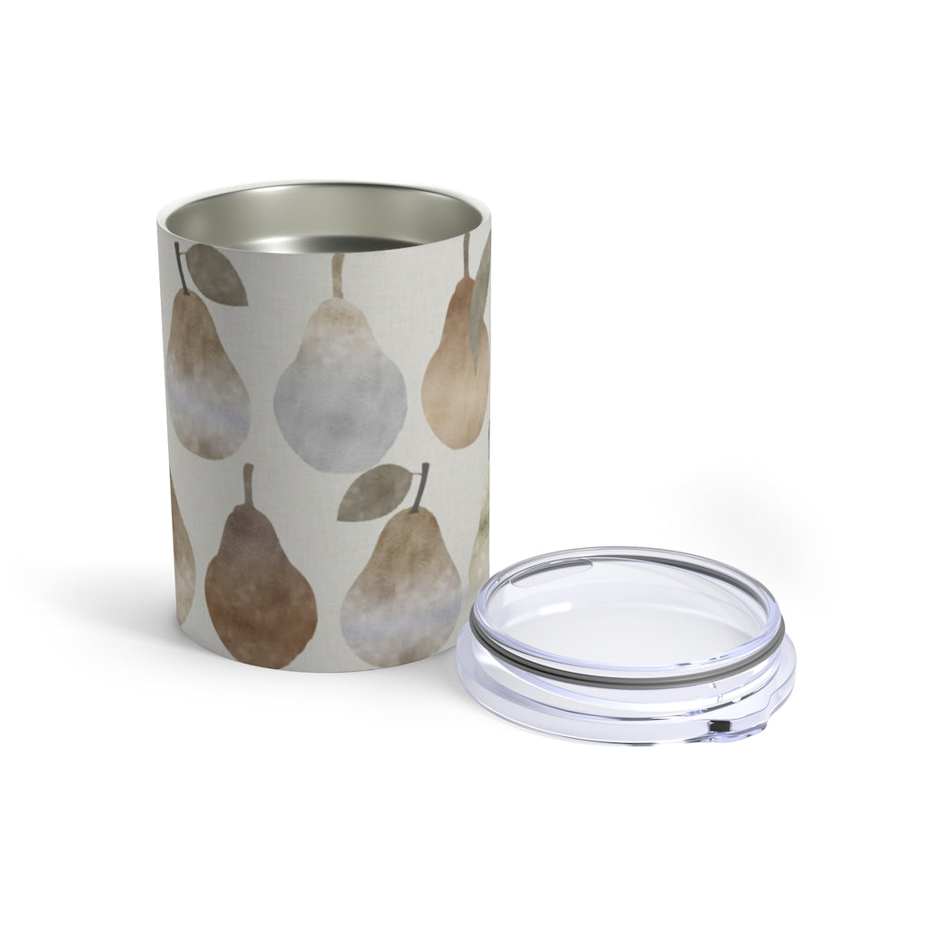 Watercolor Pears Tumbler in Brown