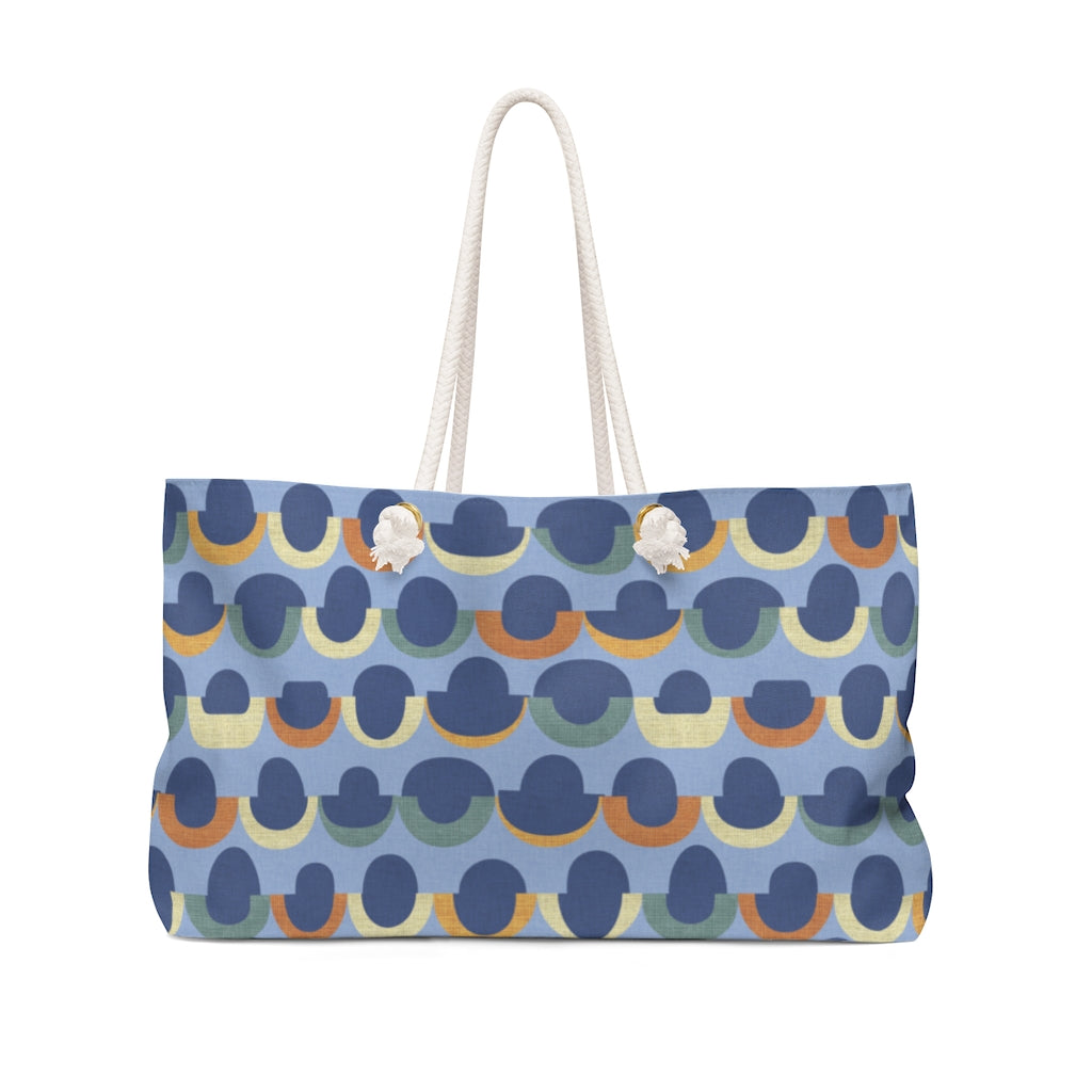 Half Moons Weekender Bag in Blue