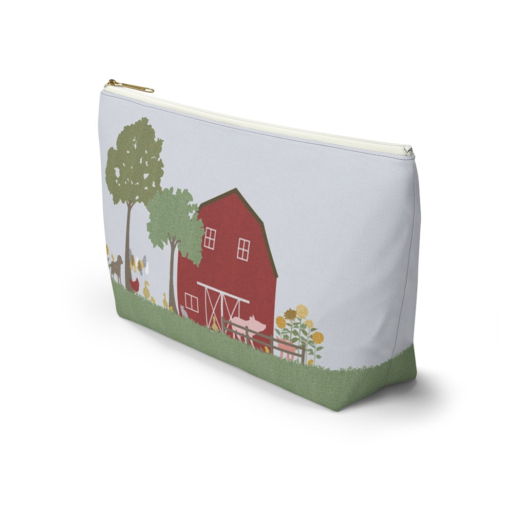 Barnyard Fun Accessory Pouch w T-bottom in Red