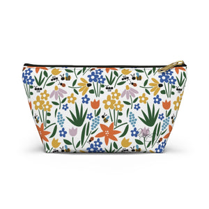 Field of Flowers Accessory Pouch w T-bottom