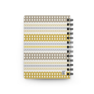 Ribbon Candy Spiral Bound Journal in Yellow