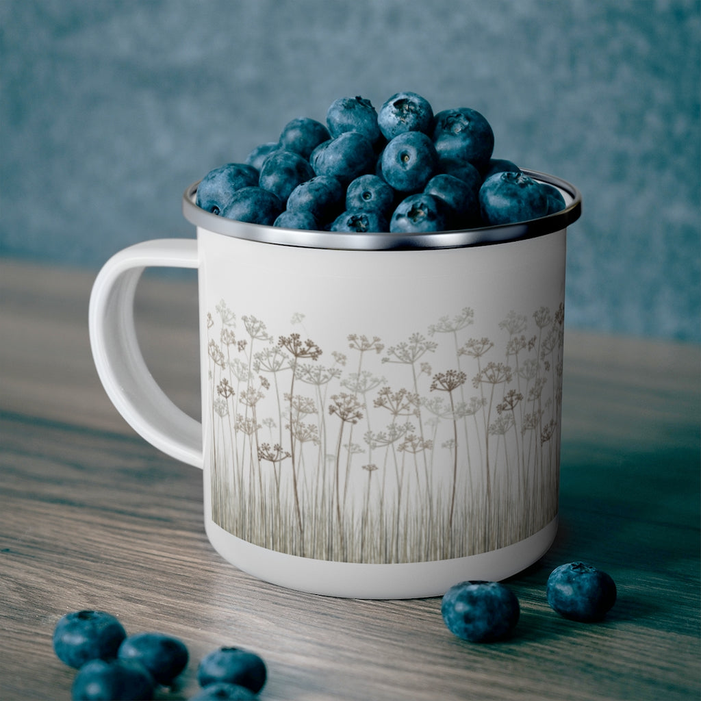 Message Code Enamel Mug in Gray