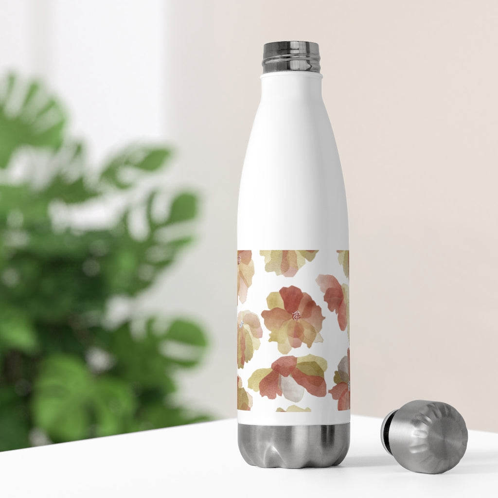 Watercolor Floral 20oz Insulated Bottle in Red
