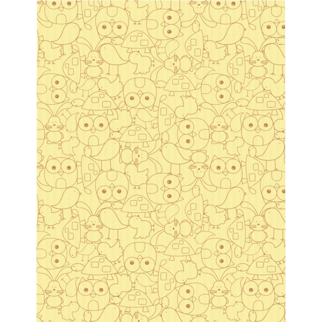 Cute Critters Microfiber Duvet Cover in Yellow