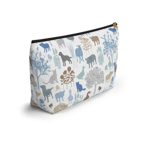 On the Farm Accessory Pouch w T-bottom in Blue