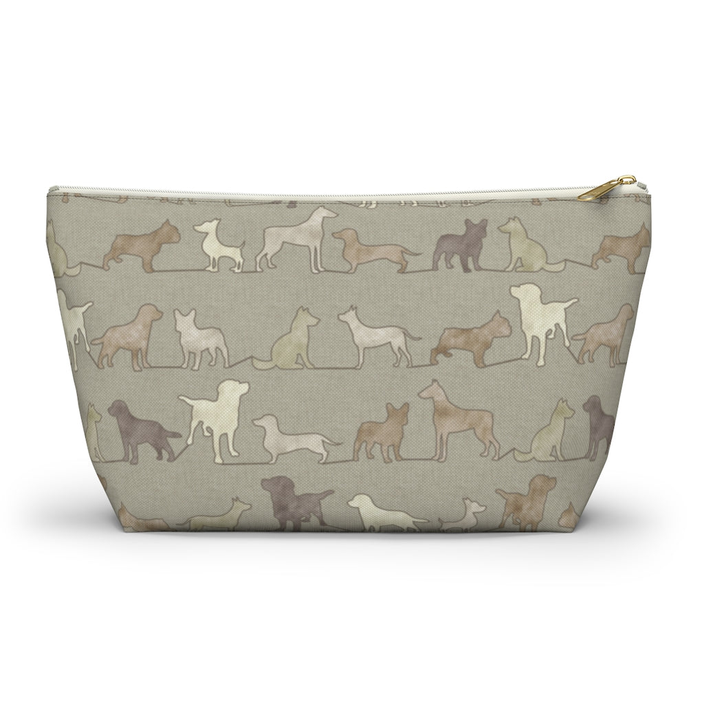 Dogs Accessory Pouch w T-bottom in Brown