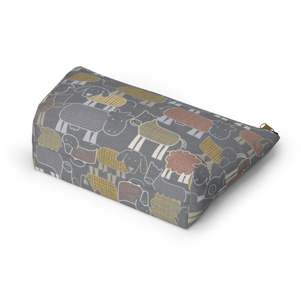 Animal Farm Accessory Pouch w T-bottom in Gray