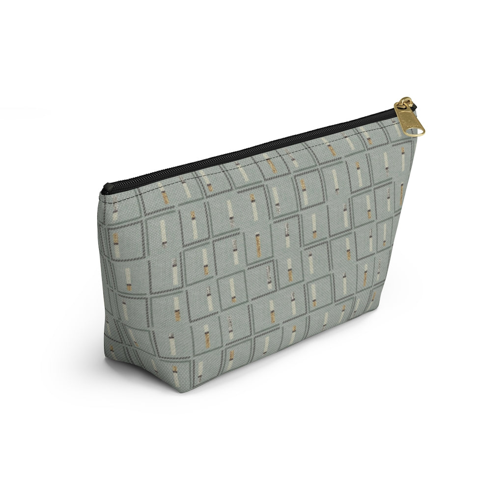 Pencil to Paper Accessory Pouch w T-bottom in Teal