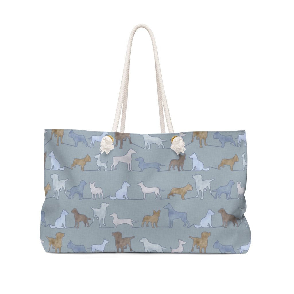 Dogs Weekender Bag in Blue