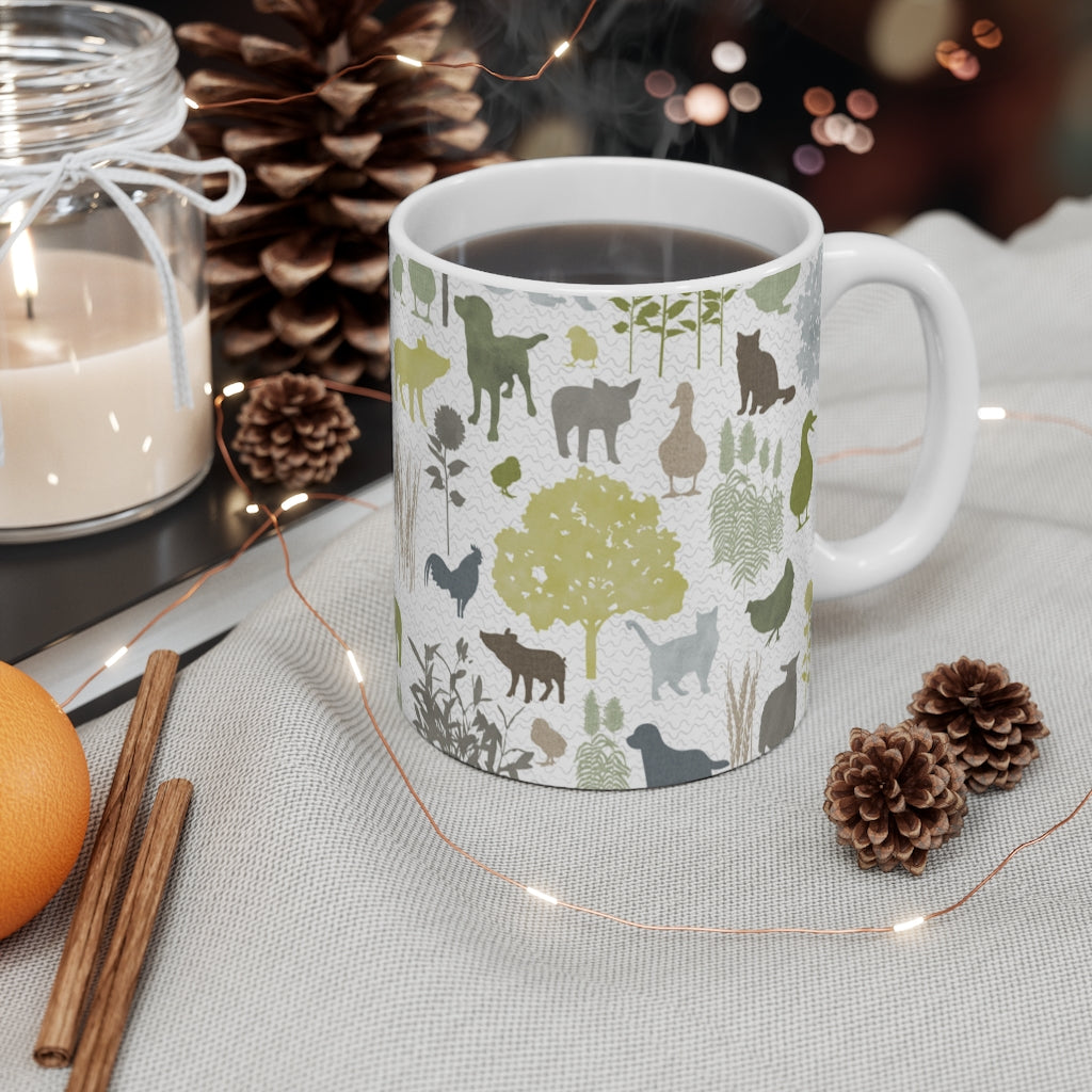 On the Farm Mug in Green