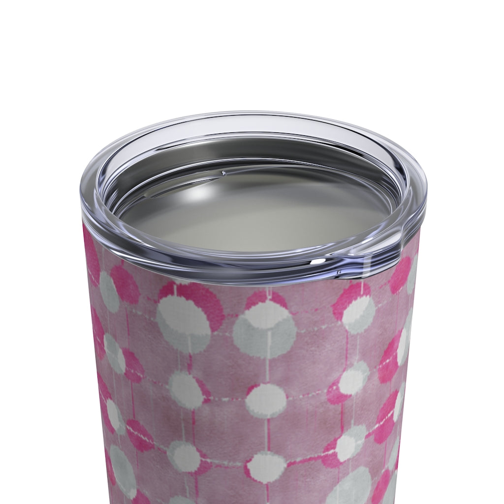 Ikat Texture Overlay Tumbler in Pink