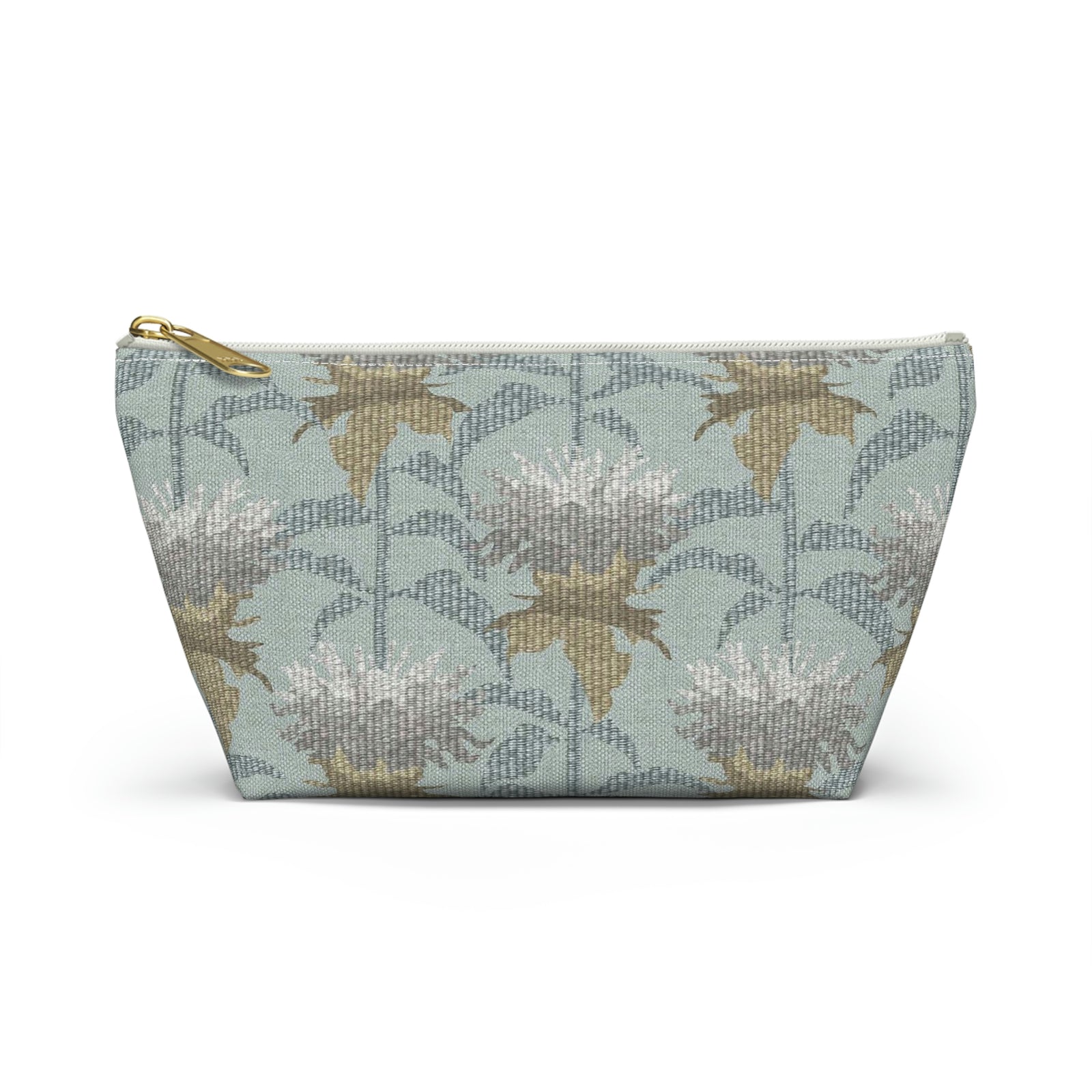 Bee Balm Accessory Pouch w T-bottom in Blue