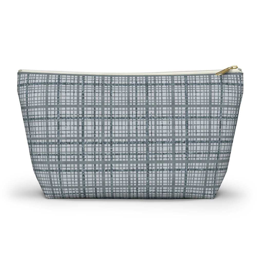 Rogers Tartan Accessory Pouch w T-bottom in Blue