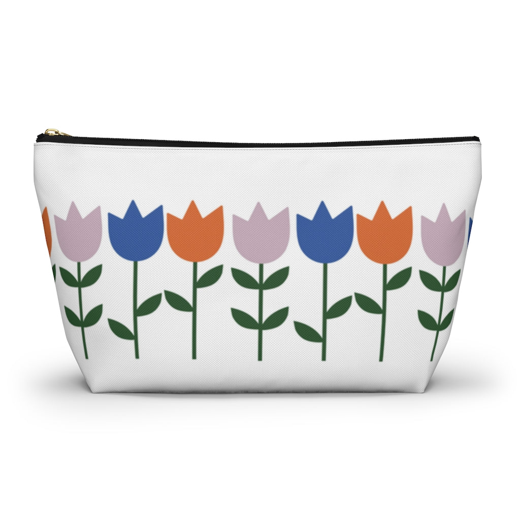 Tulips Pouch Accessory Pouch w T-bottom