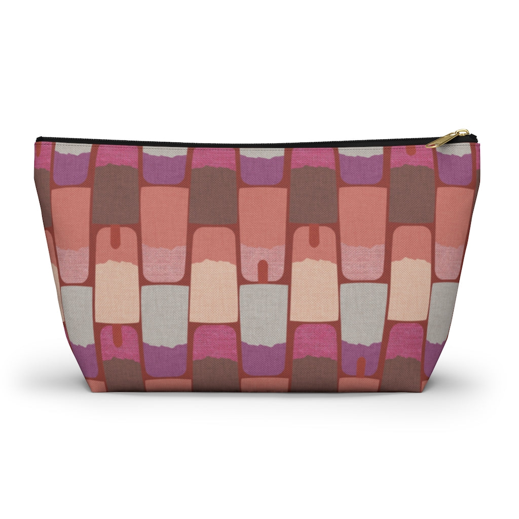 Popsicles Accessory Pouch w T-bottom in Pink