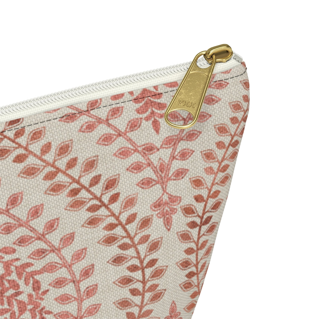Mumbai Lace Accessory Pouch w T-bottom in Pink