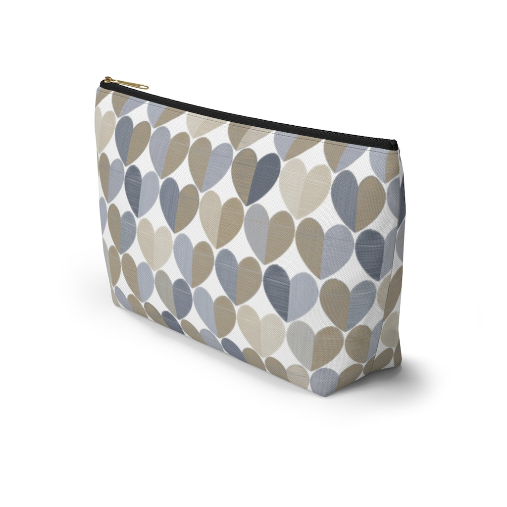 Love Accessory Pouch w T-bottom in Gray