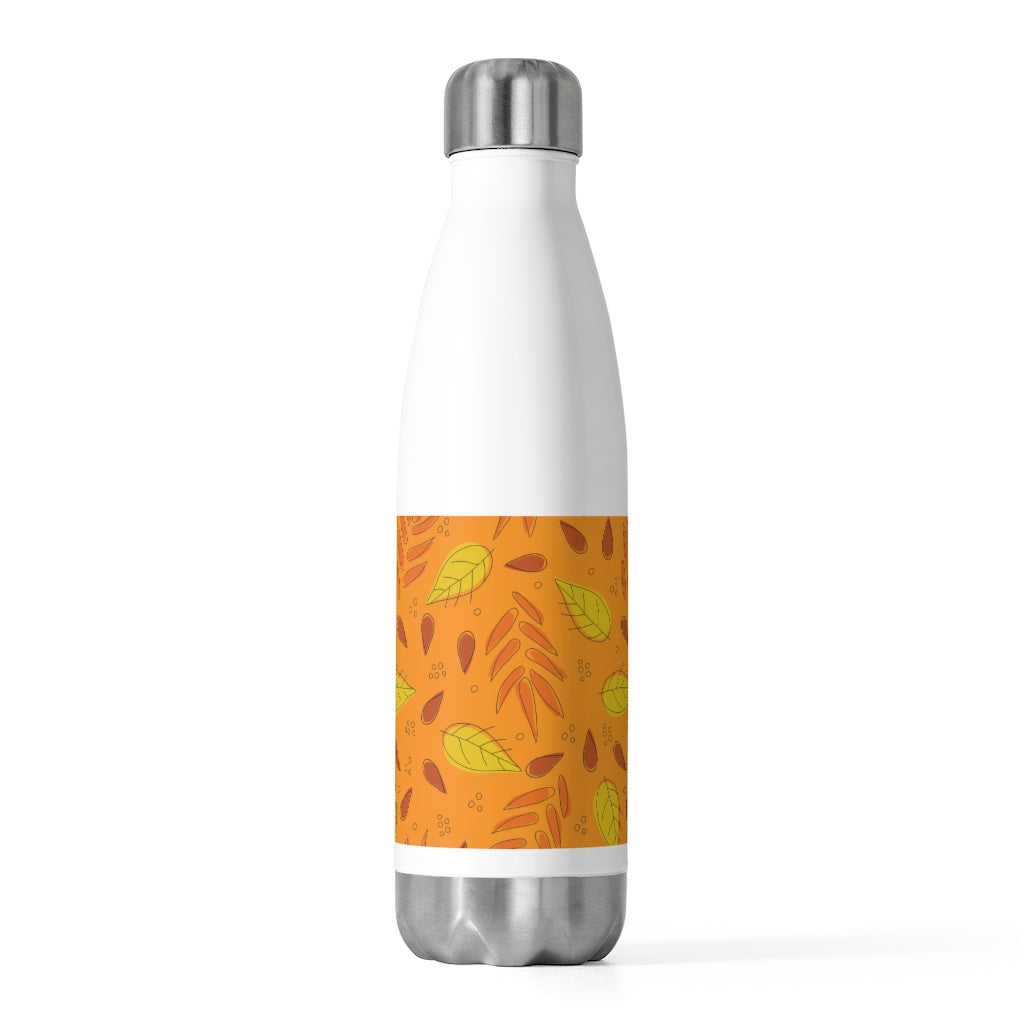 Tossed Leaves 20oz Insulated Bottle in Orange