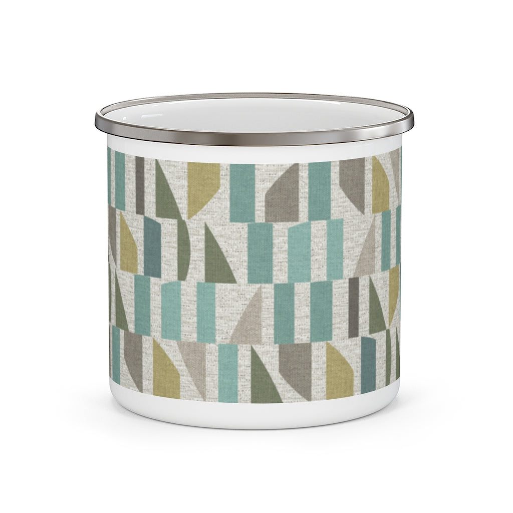 Frequency Code Enamel Mug in Aqua
