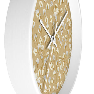 Cotton Branch Wall Clock in Gold