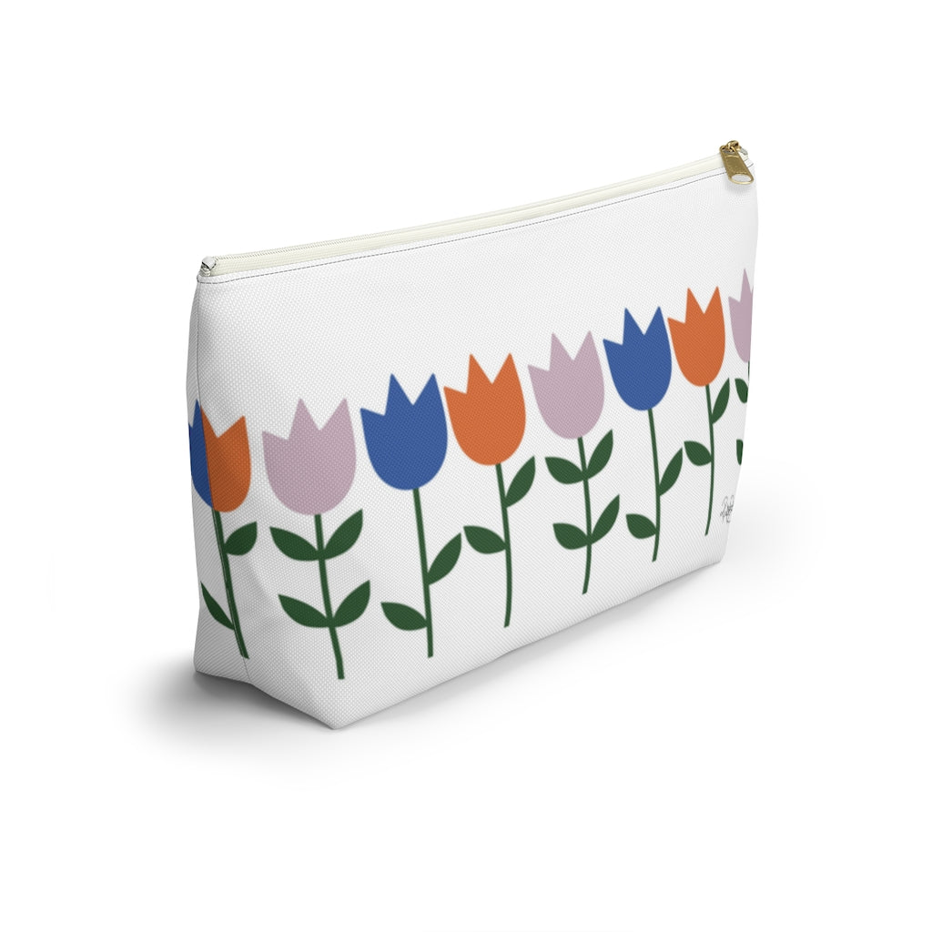 Tulips Pouch Accessory Pouch w T-bottom