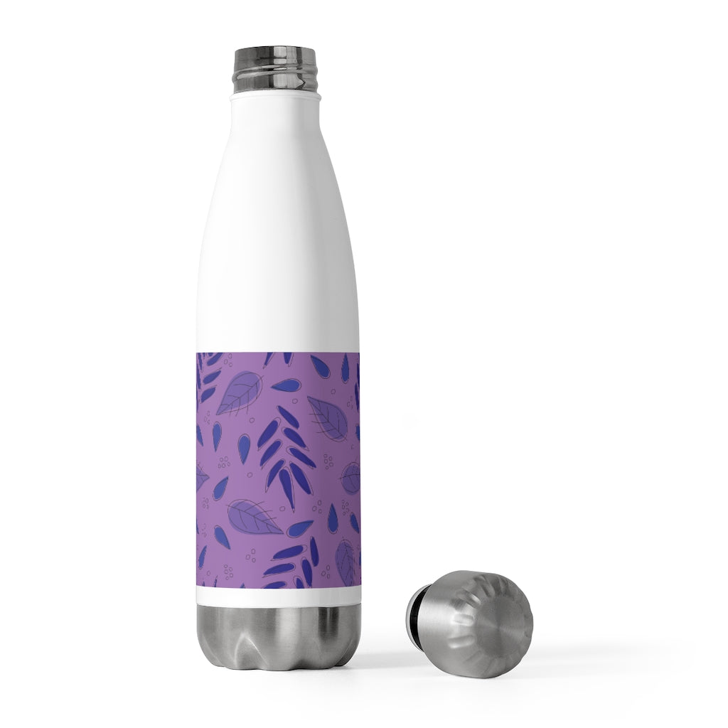 Tossed Leaves 20oz Insulated Bottle in Purple