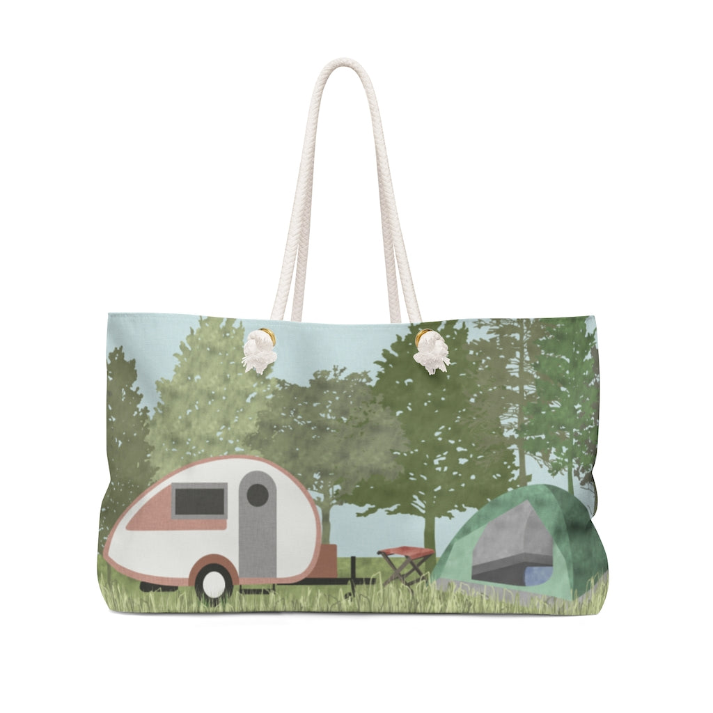 Camping Weekender Bag in Aqua