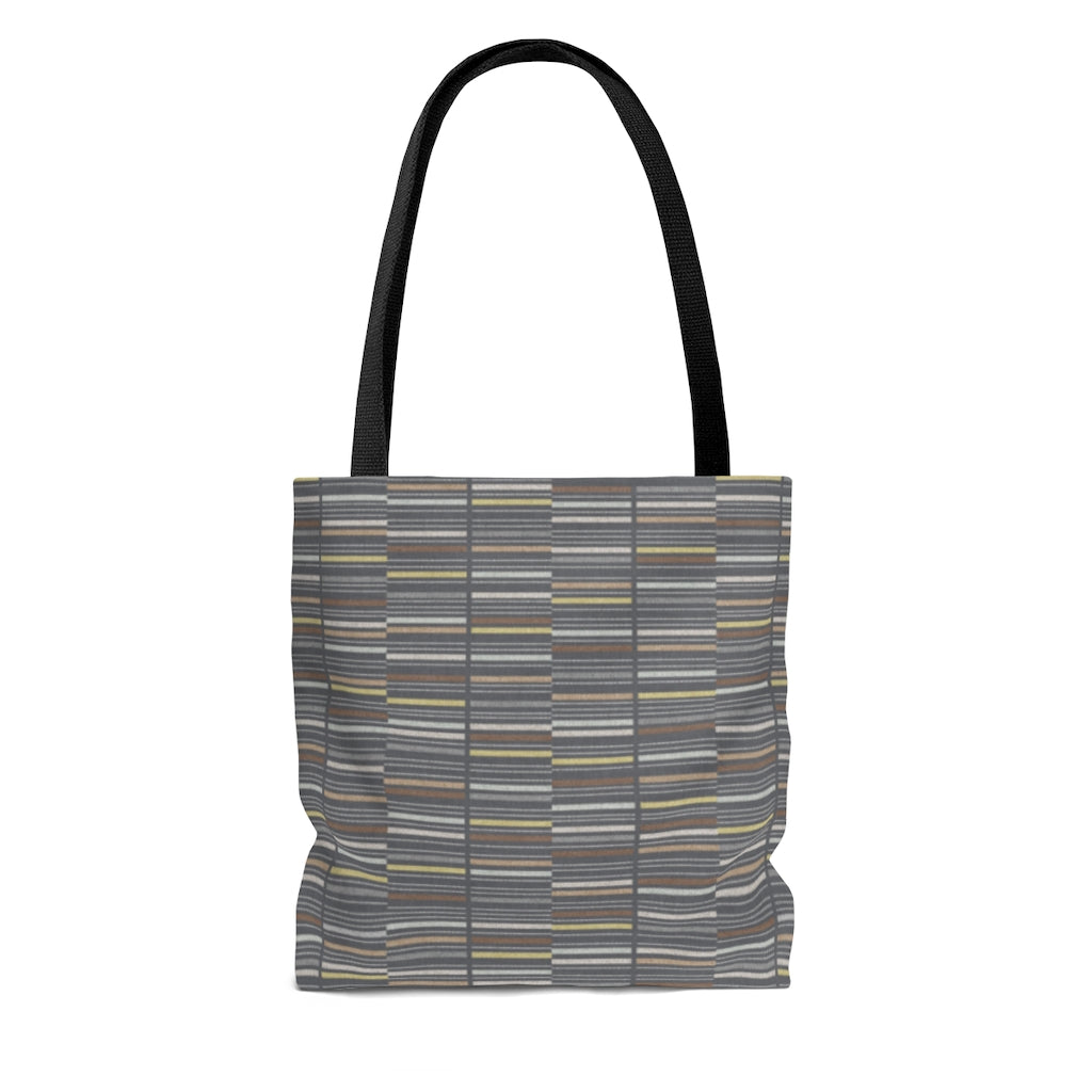 Letters Code Tote Bag in Gray