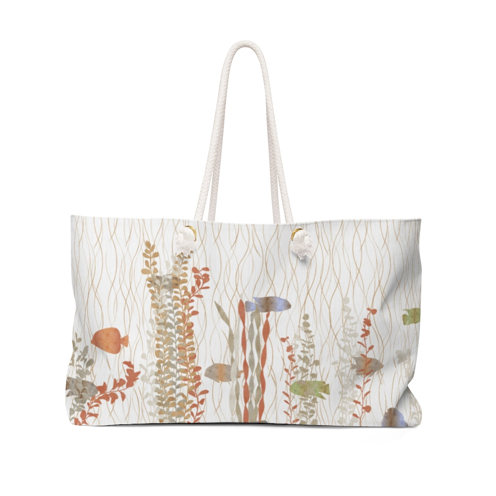 Aquarium Weekender Bag in Coral
