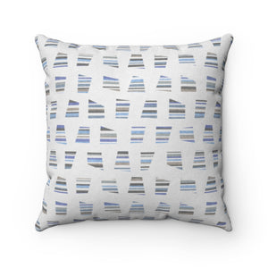 Urban Square Throw Pillow in Blue