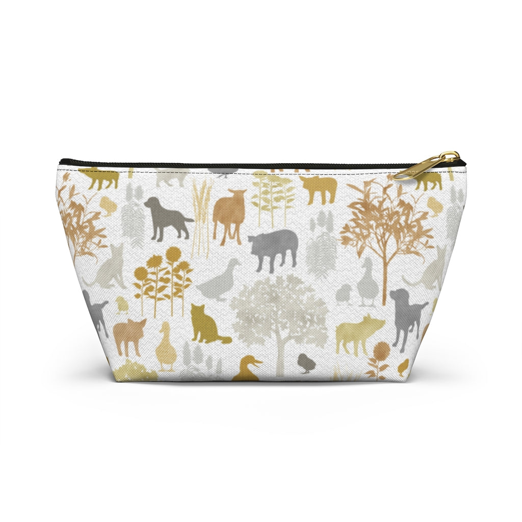 On the Farm Accessory Pouch w T-bottom in Gold