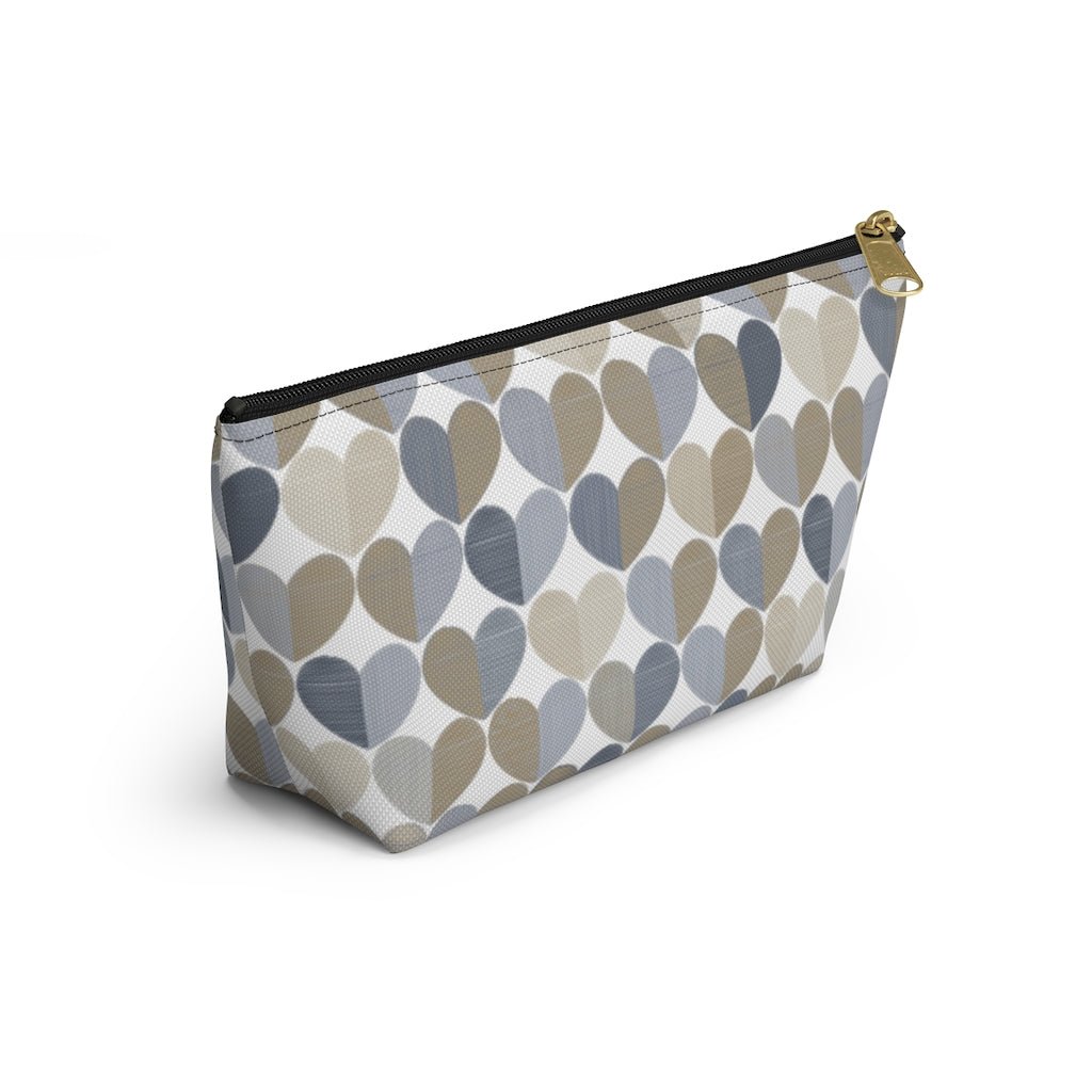 Love Accessory Pouch w T-bottom in Gray