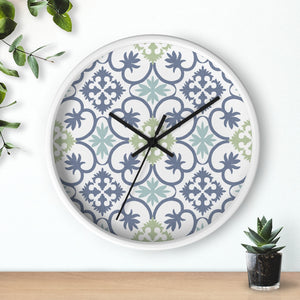 Portugal Tile Wall Clock in Blue