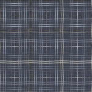 Painterly Plaid Microfiber Duvet Cover in Indigo