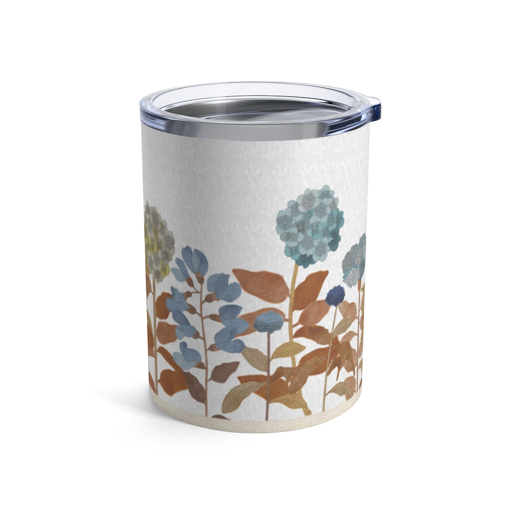 Illustrated Flowers Tumbler in Orange