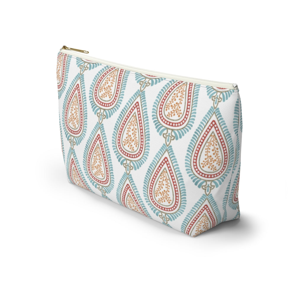 Teardrop Accessory Pouch w T-bottom in Aqua