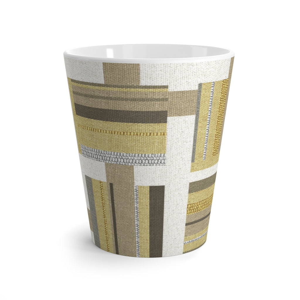 Bird Code Latte Mug in Yellow