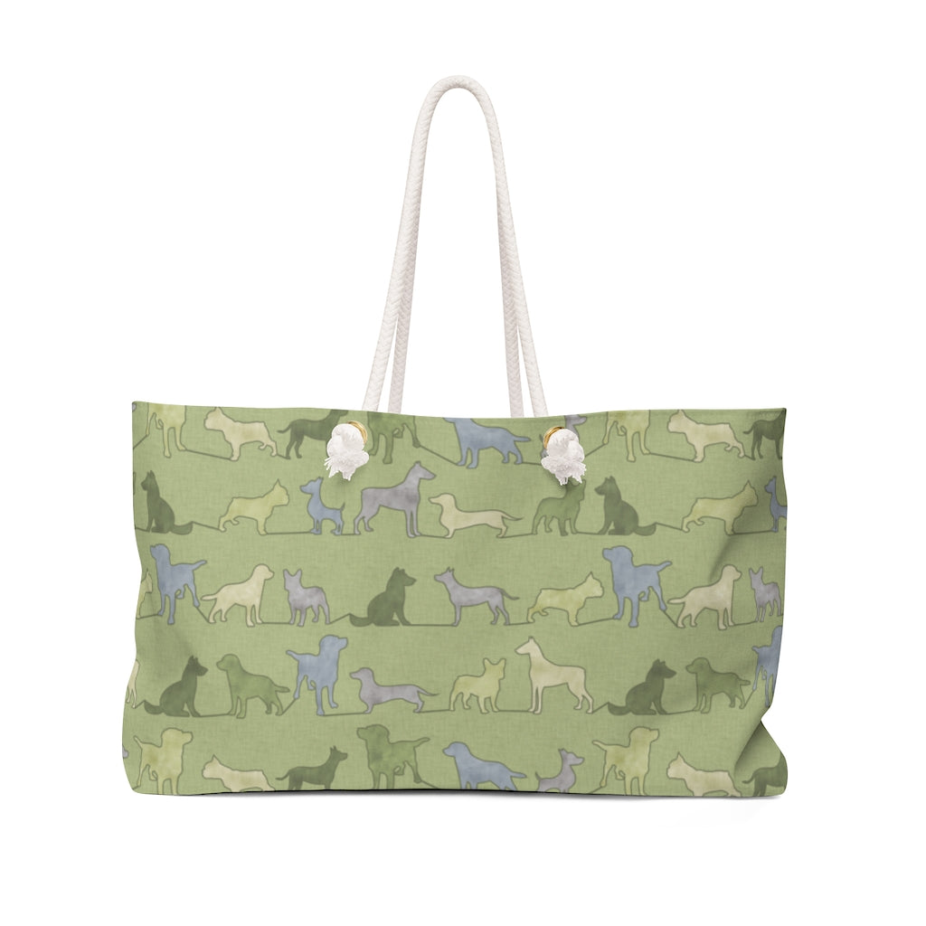 Dogs Weekender Bag in Green