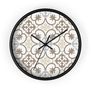 Portugal Tile Wall Clock in Brown