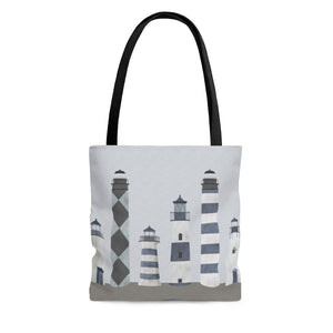 Lighthouses Tote Bag in Blue