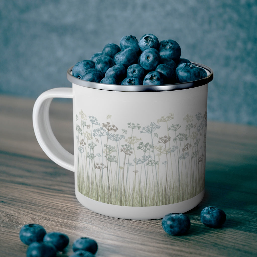 Message Code Enamel Mug in Aqua