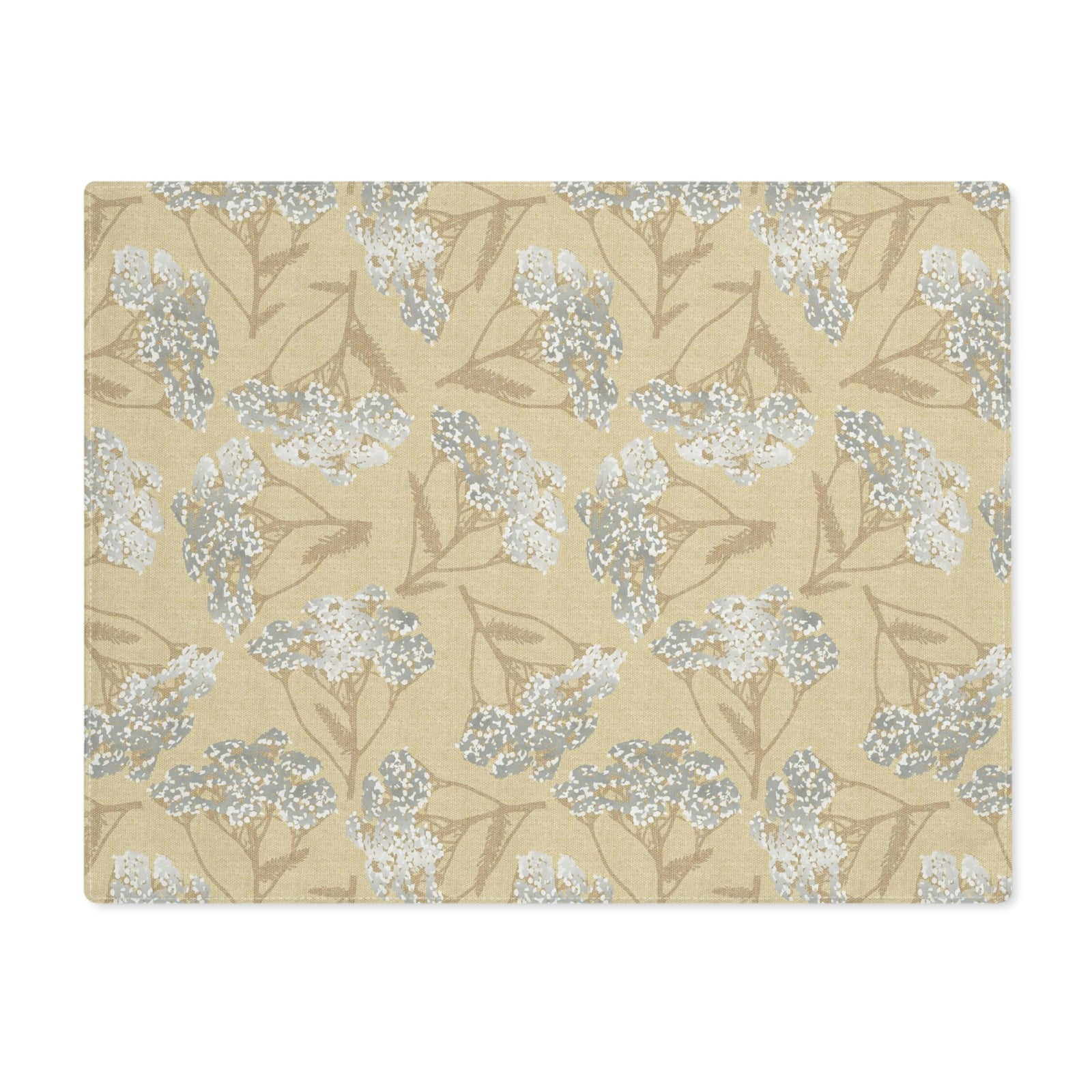 Spring Placemats, Linen Yellow Flower Bee Pattern Placemats Dining