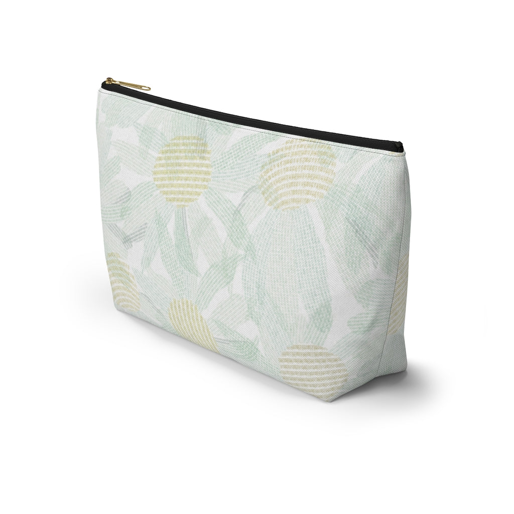 Daisy Chain Code Accessory Pouch w T-bottom in Aqua