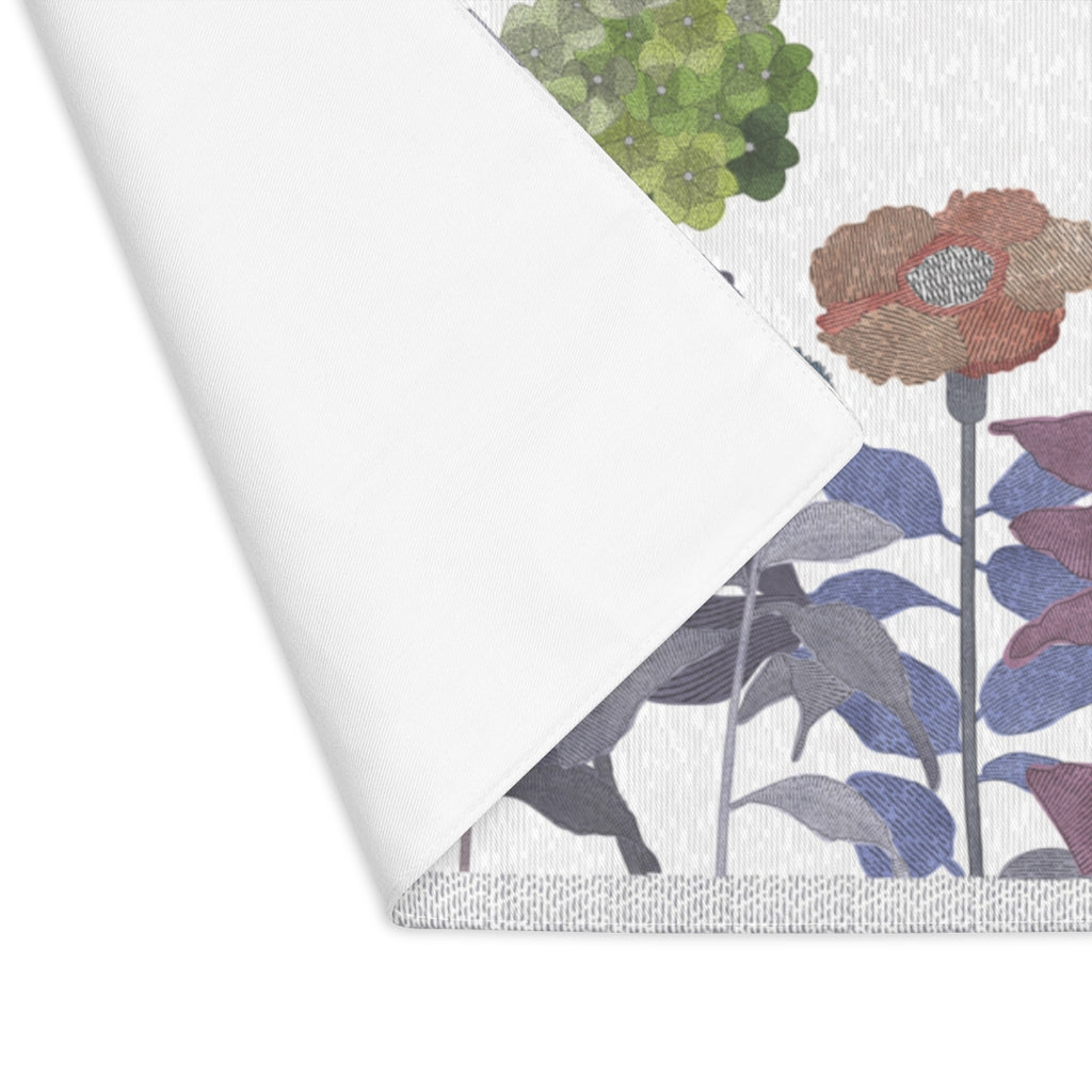 Illustrated Flowers Placemat in Purple