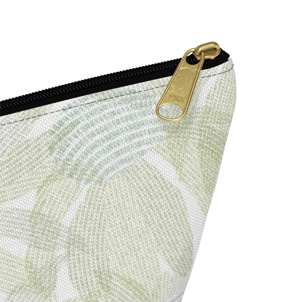 Daisy Chain Code Accessory Pouch w T-bottom in Green